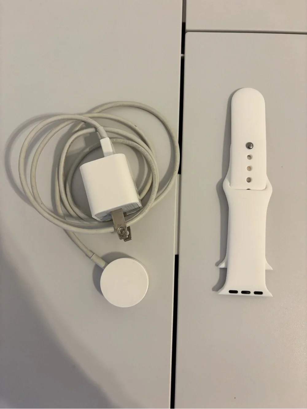 Apple Watch - Black Sport Band, Rose Gold